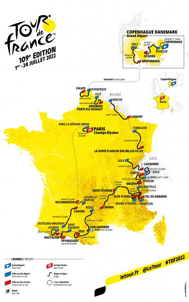 Parcours Tour de France 2022