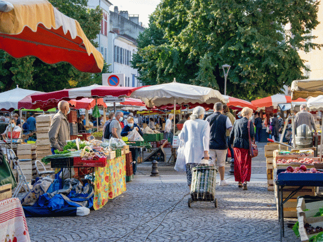 Sur le marché de Cahors