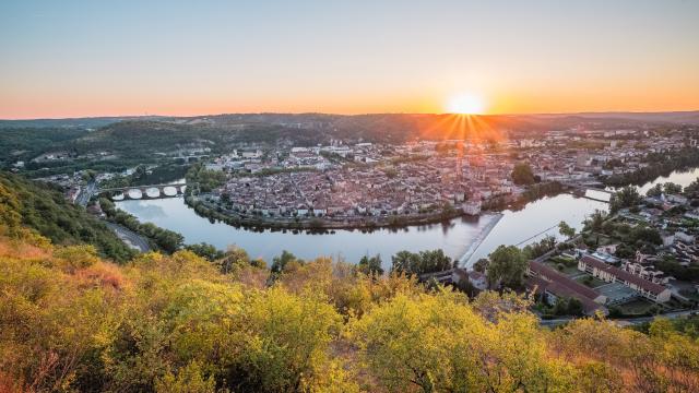 Coucher de soleil sur Cahors