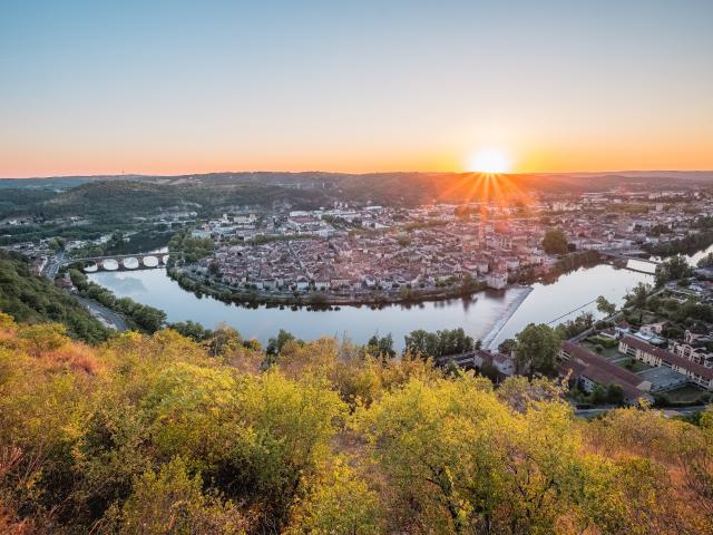 Coucher de soleil sur Cahors