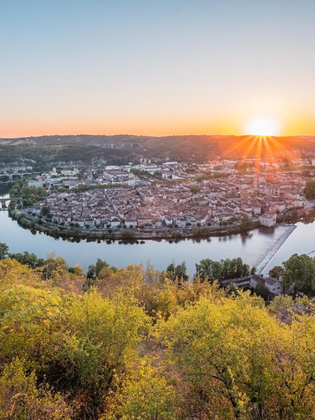 Coucher de soleil sur Cahors