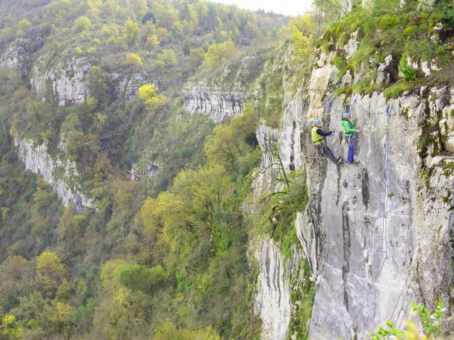 Orniac : Sur le site du Liauzu, via ferrata