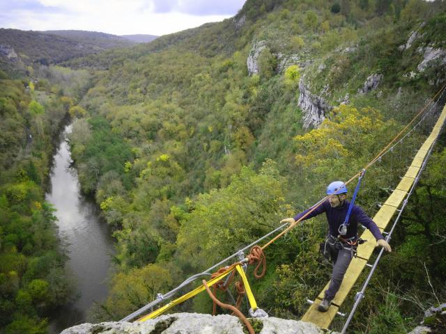 Orniac : Sur le site du Liauzu, via ferrata