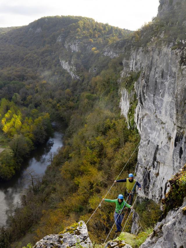 Orniac : Sur le site du Liauzu, via ferrata