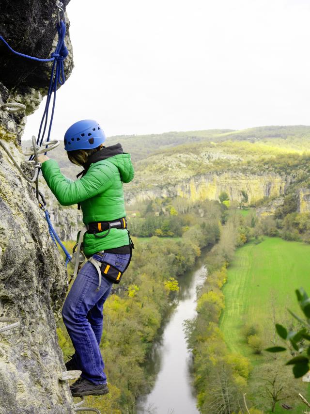 Orniac : Sur le site du Liauzu, via ferrata