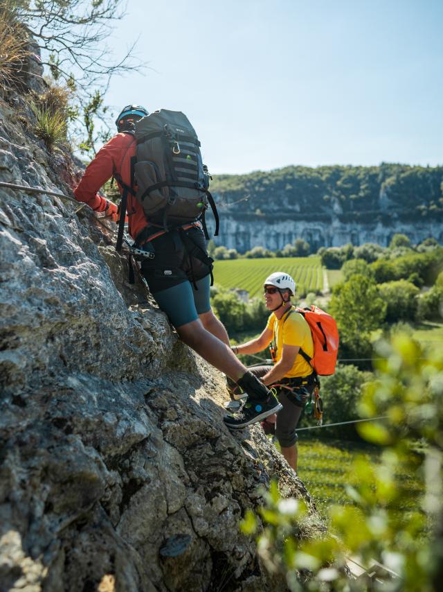 Via ferrata à Bouziès