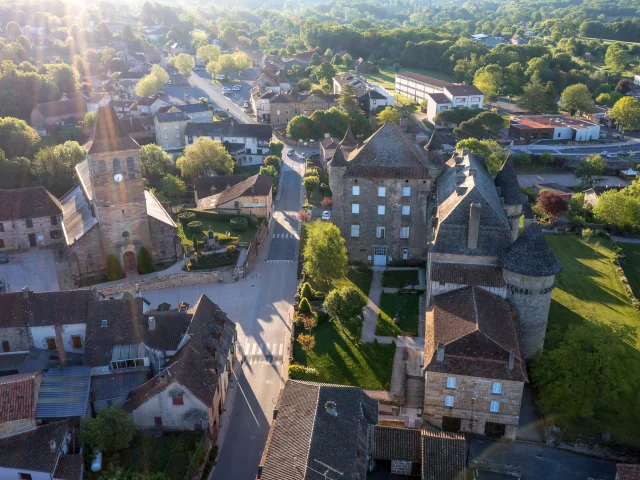 Vue aérienne de Lacapelle-Marival