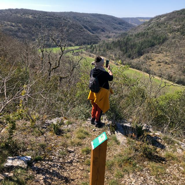 Vue sur la vallée sèche - sentier karstique de Crégols