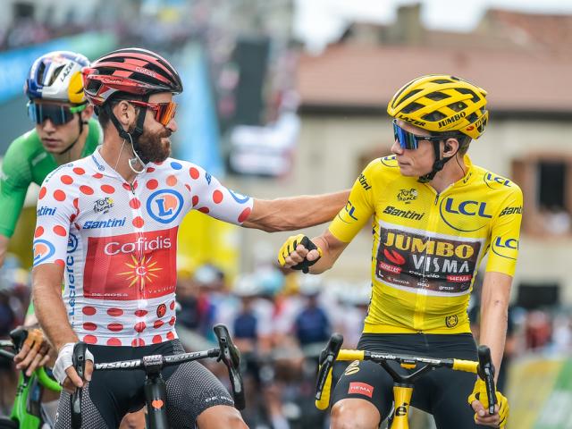 22/07/2022 - Tour de France 2022 - Etape 19 - Castelnau-Magnoac / Cahors (188,3km) - GESCHKE Simon (COFIDIS) et VINGEGAARD Jonas (JUMBO - VISMA)