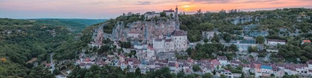 Coucher de soleil sur Rocamadour