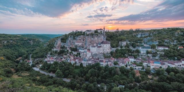 Coucher de soleil sur Rocamadour