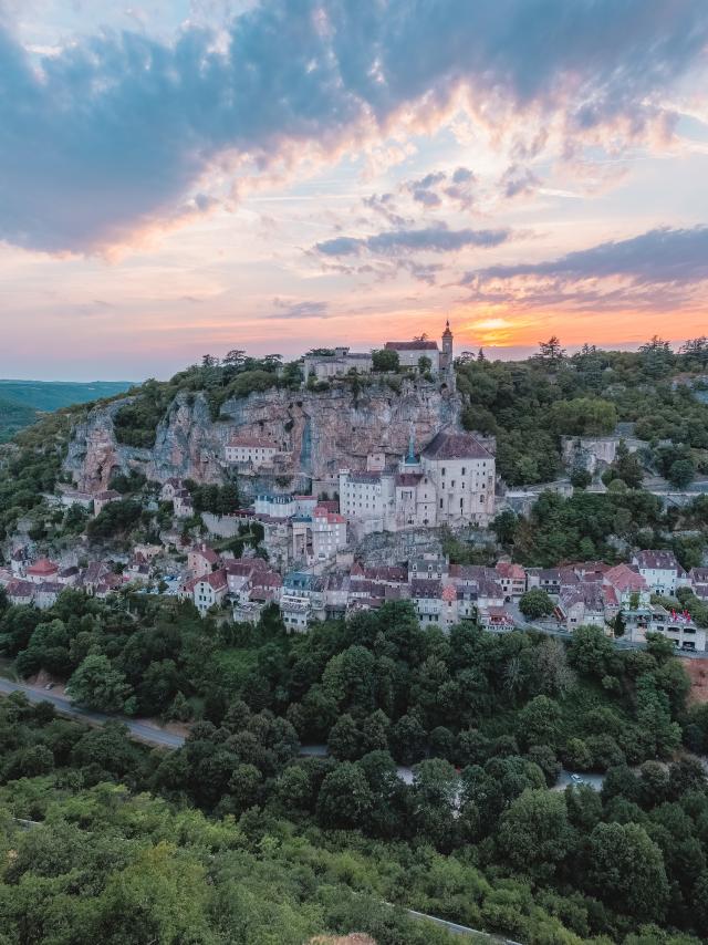 Coucher de soleil sur Rocamadour