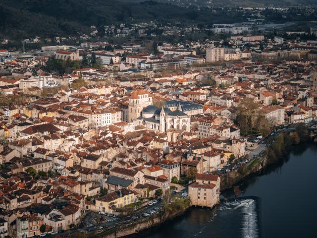 Vue sur Cahors depuis le Mont Saint Cyr