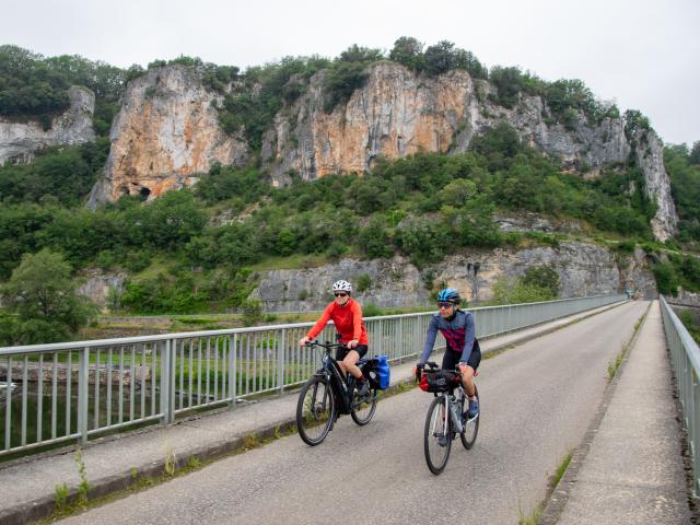 Cyclistes sur la véloroute V87