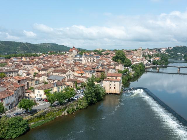 Vue aérienne de Cahors