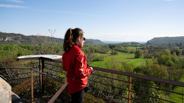 Halte cycliste au Belvédère de Copeyre