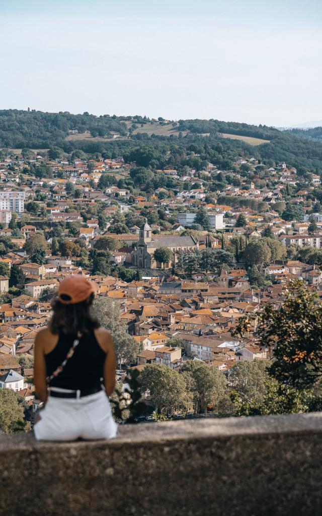 Figeac depuis le point de vue du Cingle