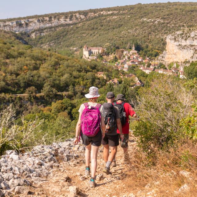 Randonnée sur le GR651 en approche de Cabrerets