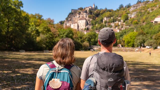 Sur le GR 6, arrivée à Rocamadour