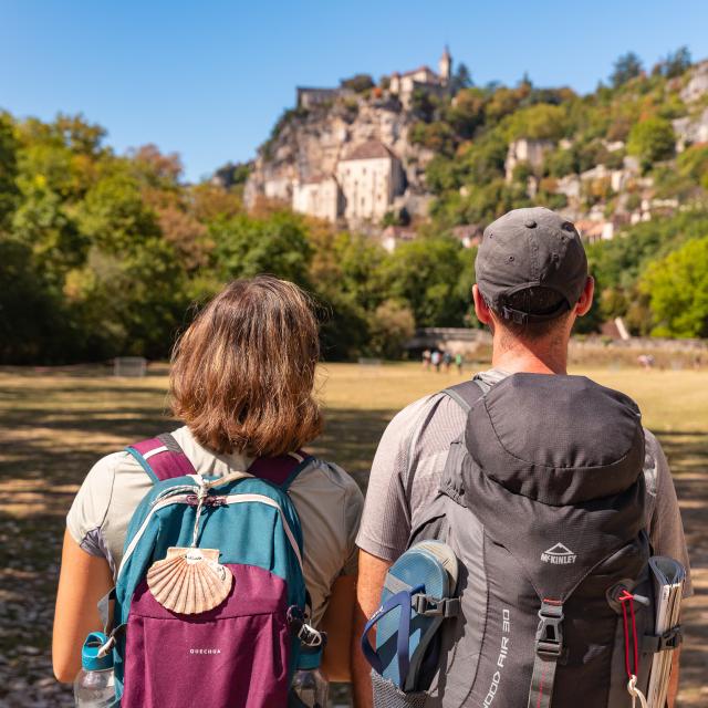 Sur le GR 6, arrivée à Rocamadour