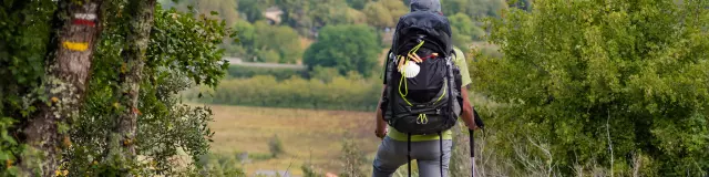 Pèlerin sur le chemin de Saint-Jacques de Compostelle