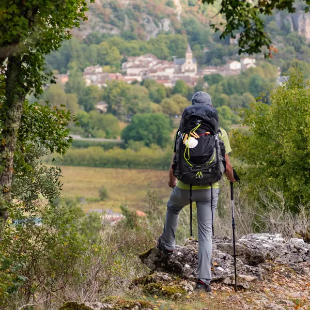 Pèlerin sur le chemin de Saint-Jacques de Compostelle