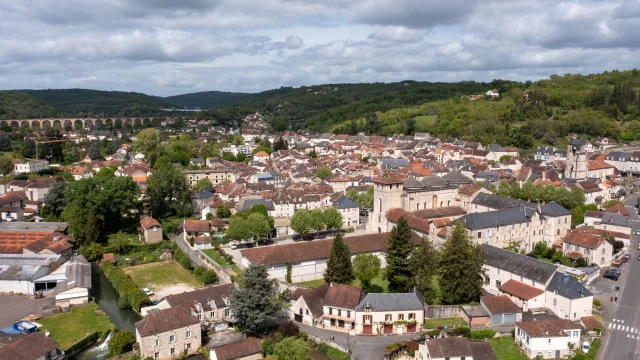 Vue aérienne de Souillac