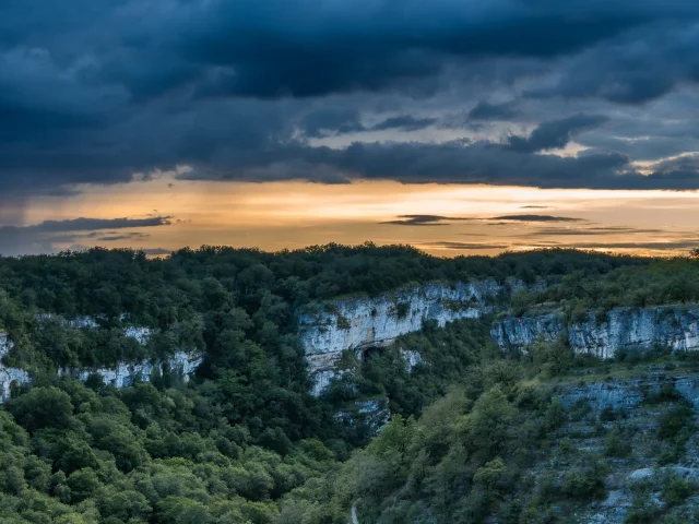 Coucher de Soleil au canyon de l'Alzou