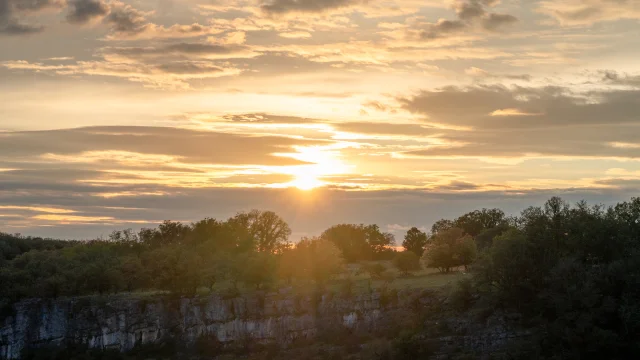 Coucher de Soleil au canyon de l'Alzou