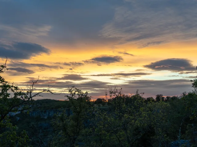 Coucher de Soleil au canyon de l'Alzou