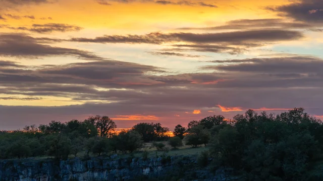 Coucher de Soleil au canyon de l'Alzou