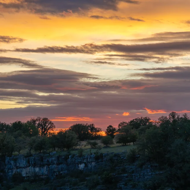 Coucher de Soleil au canyon de l'Alzou