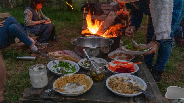 Soirée nomade au coin du feu