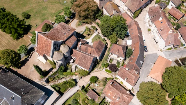 Vue drone du village de Creysse