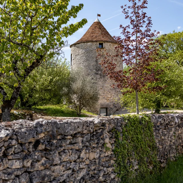 Muret en pierre sèche à Espédaillac