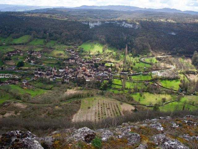 Village d'Autoire en hiver