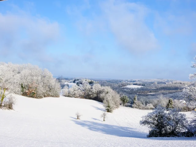 Paysage de Le Vigan sous la neige